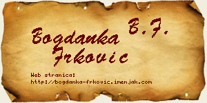 Bogdanka Frković vizit kartica